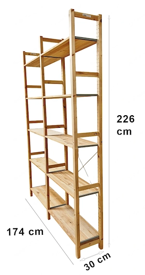 Ivar (Ikea) Doppelregal H 226 cm - B 174 cm - T 30 cm Bild 3