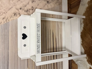 Deko Beistelltisch weiß  Home sweet home 