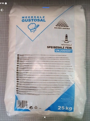 Gustosal Meersalz Speisesalz fein unjodiert 25 kg