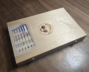 KIRSCHEN Werkzeuge 6-teiliger Stechbeitelsatz Stemmeisen mit Weißbuchenheft im Holzkasten bestehend  Bild 4