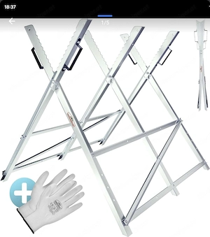 GARDEBRUK Sägebock Holzsägebock Sägehilfe klappbar 150kg stabil Holzbock Sägegestell Kettensägebock 