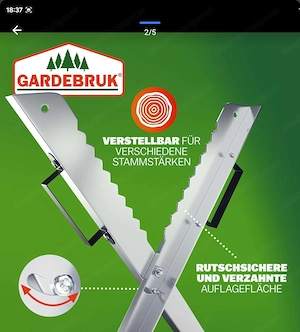 GARDEBRUK Sägebock Holzsägebock Sägehilfe klappbar 150kg stabil Holzbock Sägegestell Kettensägebock  Bild 2