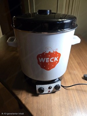 Weck Einkochautomat WAT15 Emaille mit Zeitschaltuhr & Präzisionsthermostat - 29L Einkochtopf, Glühwe Bild 2