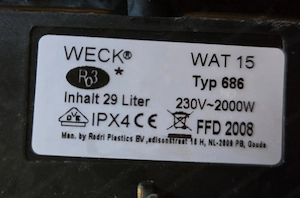 Weck Einkochautomat WAT15 Emaille mit Zeitschaltuhr & Präzisionsthermostat - 29L Einkochtopf, Glühwe Bild 5