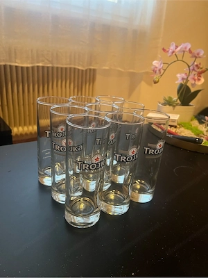 18-teiliges Bar-Set: Original SMIRNOFF & TROJKA Shotgläser   Stamper Bild 4