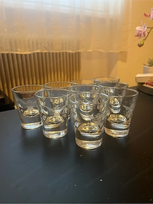 18-teiliges Bar-Set: Original SMIRNOFF & TROJKA Shotgläser   Stamper Bild 9