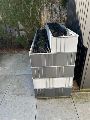 Hochbeet aus Doppelstabmatten (beweglich rollbar) Bild 3