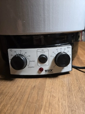 Weck Einkochautomat WAT15 Emaille mit Zeitschaltuhr & Präzisionsthermostat - 29L Einkochtopf, Glühwe Bild 3