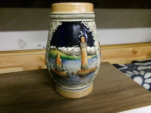 Bierkrüge aus Reinzinn und Steingut Bild 5