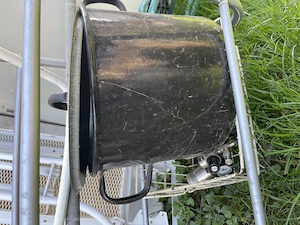 Grosser Emailtopf schwarz