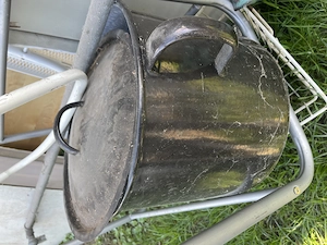 Grosser Emailtopf schwarz Bild 2