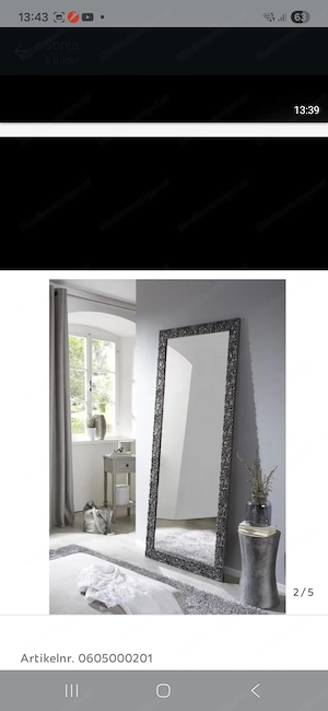 Spiegel groß für Wohnung freistehend oder hängend