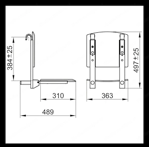 Duschsitz   Einhänge Sitz für die Dusche  Bild 2