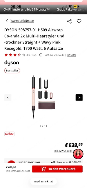 Dyson Airwrap Complete (Co-anda 2x Straight+Wavy) 