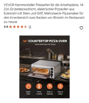 Pizza Ofen, neu original verpackt! Bild 3