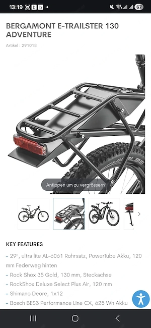 Bergamont e-trailster Adventure 130 Bild 2