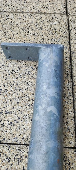 Rohrpfosten aus Stahl, Abstützung Bild 4