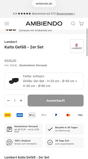 Lambert Kaito Gefäß 2er Set Bild 5