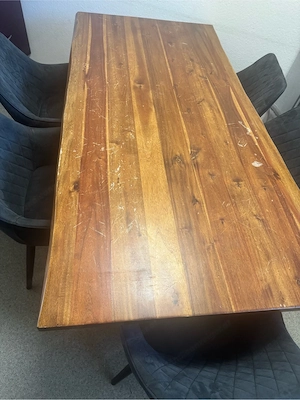 Massiv-Holz-Tisch +6 Stühle Bild 3