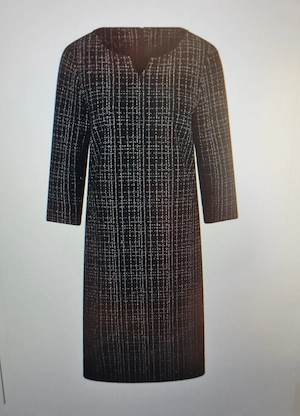 Damen Jersey-KLeid in Tweed-Optik Bild 2