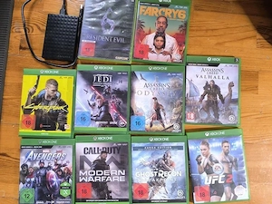 Xbox Series X 1 TB mit Controller in Schwarz und 10 Spielen + Externe Festplatte Bild 2