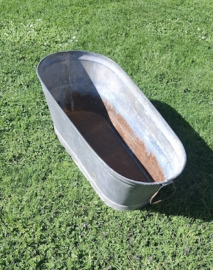 Vintage Kinderwanne Zink Bild 2