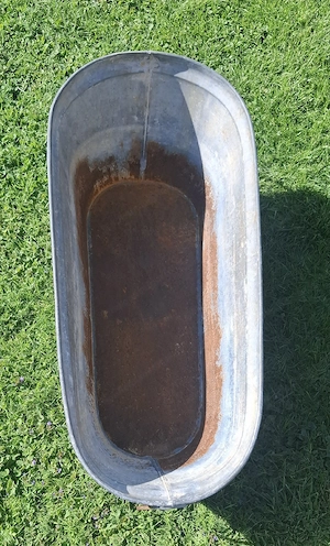 Vintage Kinderwanne Zink Bild 5