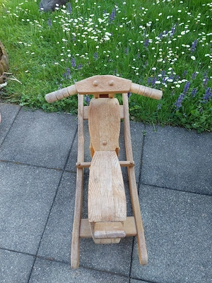 Schaukelpferd Motorrad Holz Bild 5
