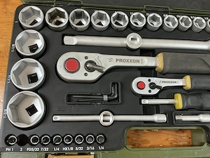 Proxxon Steckschlüsselsatz 1 4" + 1 2" - 65-teilig - kaum benutzt Bild 2