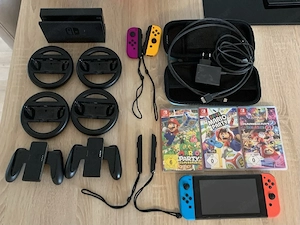 Nintendo Switch mit Zubehörpaket, 3 Spiele Bild 5
