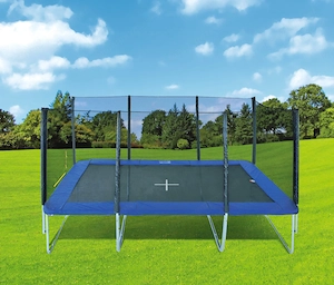 Trampolin 457x305 mit vielen Neuteilen Bild 2