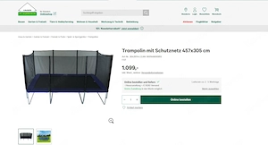 Trampolin 457x305 mit vielen Neuteilen Bild 4