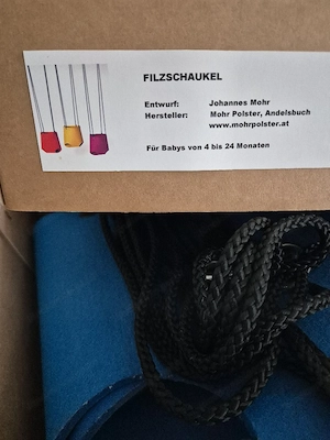 Original Mohr Polster Filzschaukel   Baby Kleinkind   Ozeanblau Bild 2