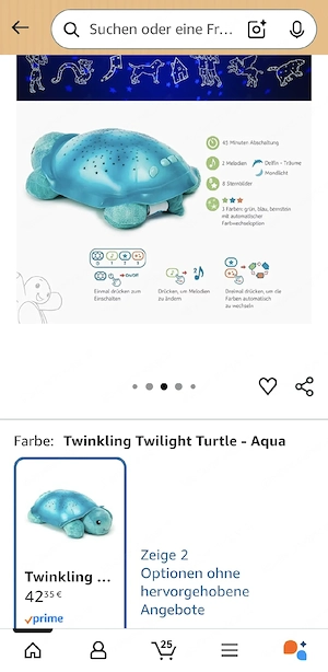 Cloud B Twilight Turtle   Sternenhimmel Nachtlicht (Blau) Bild 3