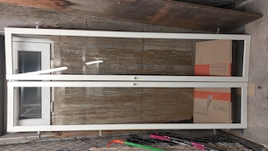 Glastüren für Billyregal weiß ca.40x192cm zu verschenken 