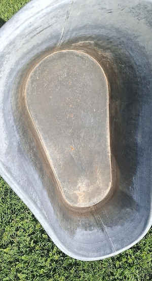 Antike Kinderwanne Zink  Bild 4