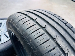 4x VW Original Stahlfelgen + Sommerreifen 215 55 R17 DOT 2024 NEUWERTIG Bild 7