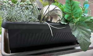     5er Set Balkon Pflanztöpfe mit Kunstpflanzen pflegeleicht Bild 2