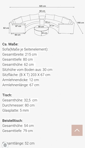 Gartenlounge aus Polyrattan, halbrund  Bild 6