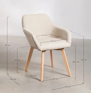 4er Set Polsterstühle mit Armlehne Bild 3