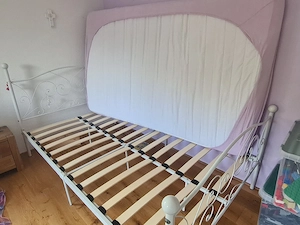 Metallbett 120x200cm inkl Lattenrost und Matratze  Bild 2
