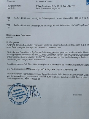 Alufelgen Alfa Romeo 18 x 8 Zoll Bild 3