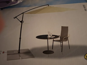 Sonnenschirm mit 4x Gewichtplatten Bild 4
