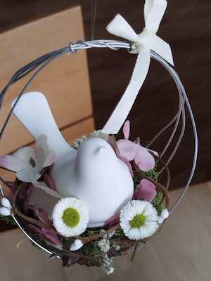 Drahtdeko mit Vogel  Bild 3