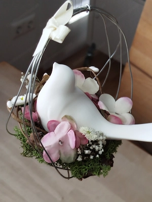 Drahtdeko mit Vogel  Bild 4