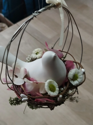 Drahtdeko mit Vogel  Bild 2