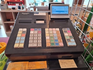 Registrierkassa Sharp ER mit Bonrollen  Bild 2