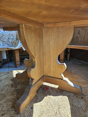 Tischlertisch rund Esche massiv Bild 2