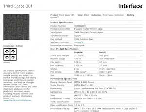 Neu! Begrenzter Lagerbestand einer neuen Interface-Teppichfliesen-Kollektion. Bild 7