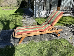 Gartengarnitur Terassengarnitur Vollholz mit Liegestuhl Bild 3